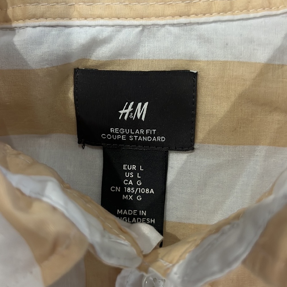 Yellow striped button down - Picture 2 of 2